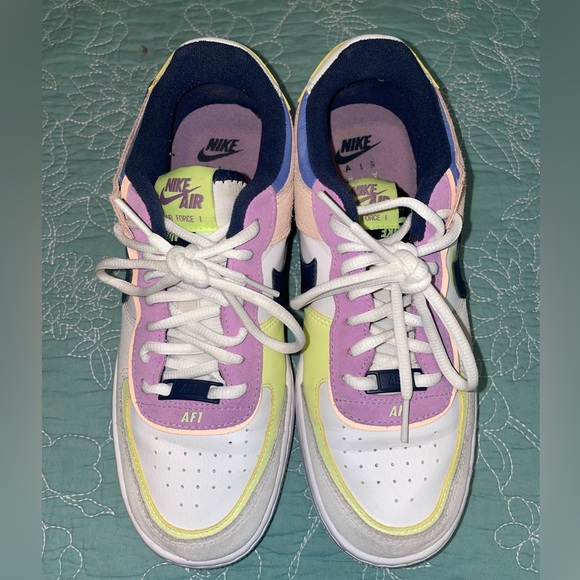 Nike Air Force 1 colorful lilac and in pink / AF1 sneakers womens 8.5 - Picture 3 of 10